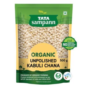 Tata Sampann Organic Unpolished Kabuli Chana, 500g